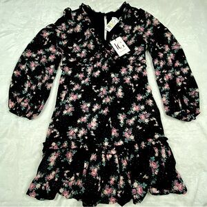 NWT‎ Lola Grace Black Floral Dress sz Medium
